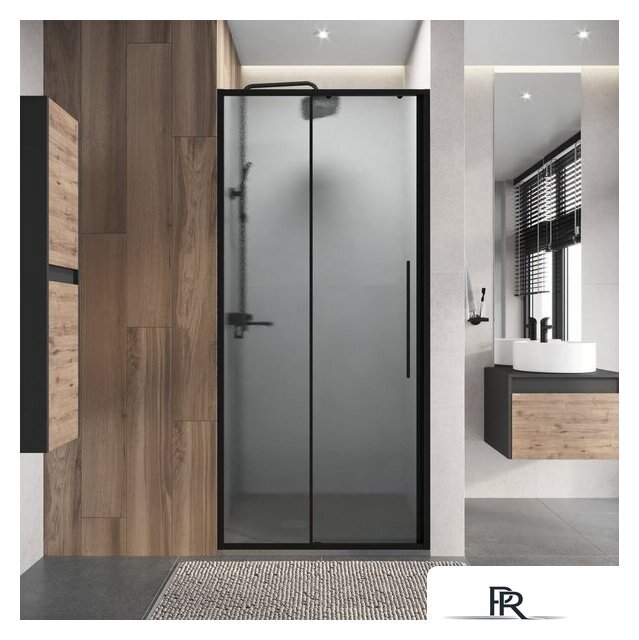 Душевая дверь Niagara Nova NG-84-L13CHB 130x195 (черный матовый/шиншилла стекло) - Изображение №10 — Интернет-магазин ПроЗаказ