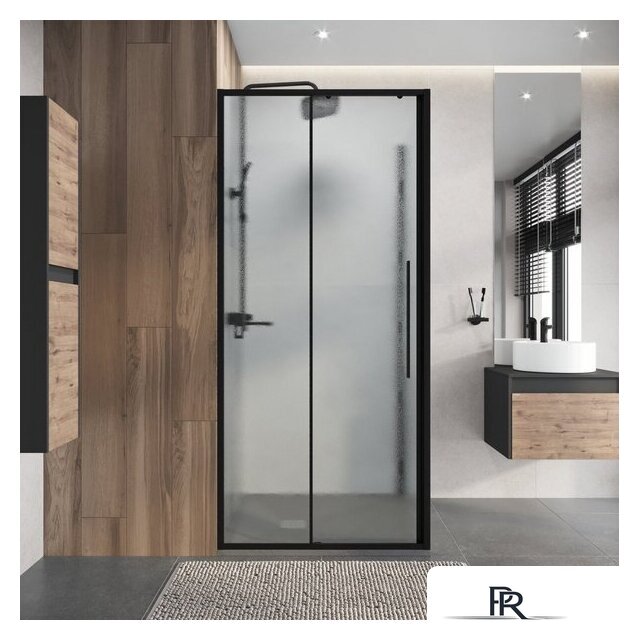 Душевая дверь Niagara Nova NG-84-L13CHB 130x195 (черный матовый/шиншилла стекло) - Изображение №12 — Интернет-магазин ПроЗаказ