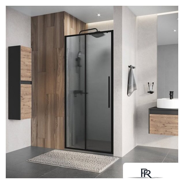 Душевая дверь Niagara Nova NG-84-L13CHB 130x195 (черный матовый/шиншилла стекло) - Изображение №11 — Интернет-магазин ПроЗаказ