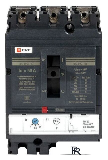 Выключатель автоматический EKF PROxima ВА-99C 16050А 3P 36кА mccb99C-160-50 - Изображение №3 — Интернет-магазин ПроЗаказ
