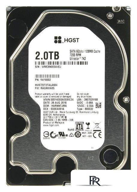 Жесткий диск HGST Ultrastar 7K2 2TB [HUS722T2TALA604] - Изображение №1 — Интернет-магазин ПроЗаказ