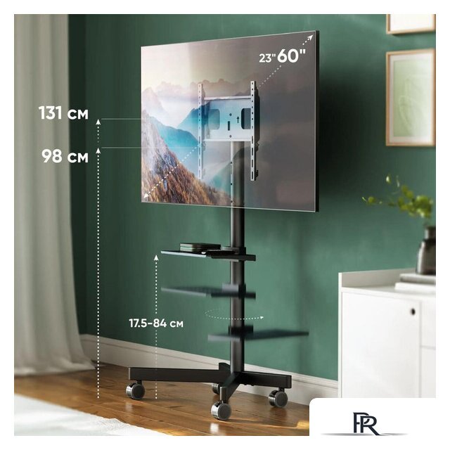 Стойка для телевизора Onkron TS1137 (черный) - Изображение №2 — Интернет-магазин ПроЗаказ