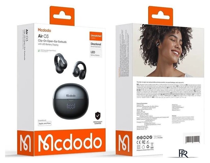 Наушники McDodo Air O3 (черный) - Изображение №7 — Интернет-магазин ПроЗаказ