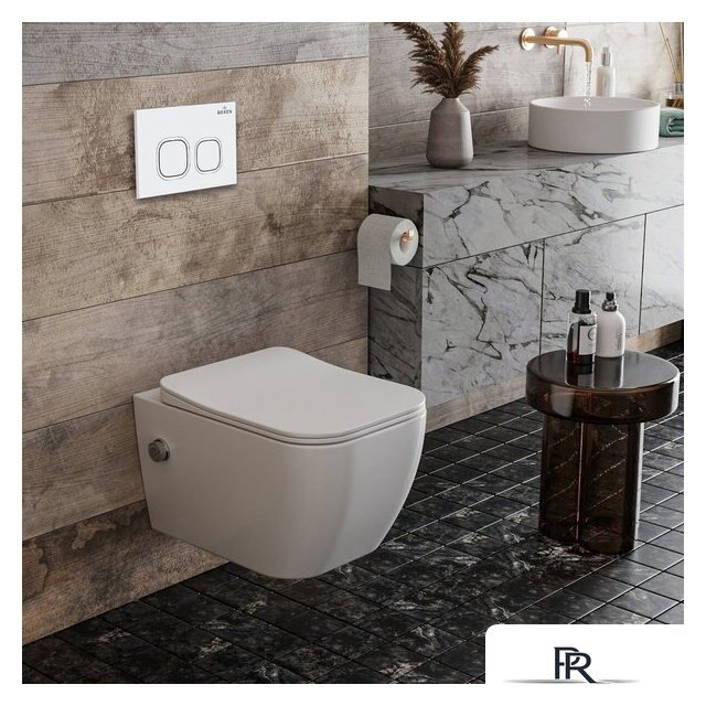 Унитаз подвесной Roxen Cube Bidet в комплекте с инсталляцией StounFix Dual Fresh 6 в 1 542448 (кнопка: белый глянец) - Изображение №11 — Интернет-магазин ПроЗаказ