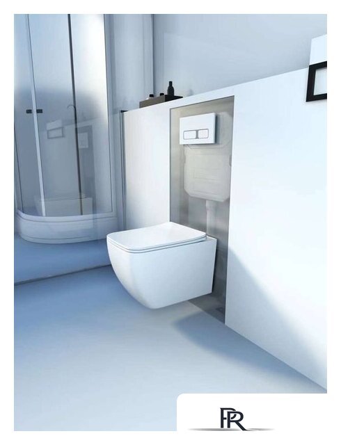 Унитаз подвесной Roxen Cube Bidet в комплекте с инсталляцией StounFix Dual Fresh 6 в 1 542448 (кнопка: белый глянец) - Изображение №9 — Интернет-магазин ПроЗаказ