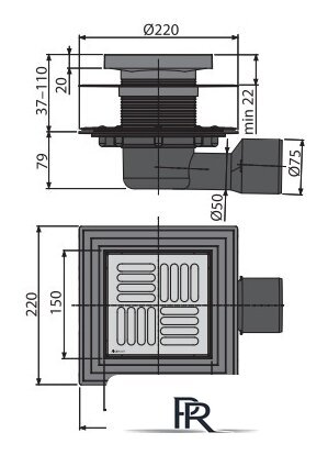 Трап/канал Alcaplast APV3444 - Изображение №2 — Интернет-магазин ПроЗаказ
