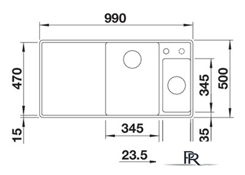 Кухонная мойка Blanco Axia III 6 S-F (разделочная доска из ясеня, темная скала) 524664 - Изображение №2 — Интернет-магазин ПроЗаказ