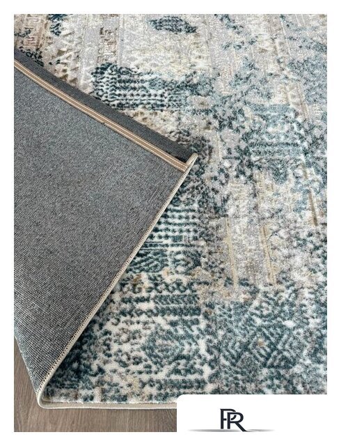 Ковер для жилой комнаты Radjab Carpet Бьянка Прямоугольник D057A 7568RK-B (2.4x3.4, Cream Shirink/Blue Fdy) - Изображение №3 — Интернет-магазин ПроЗаказ