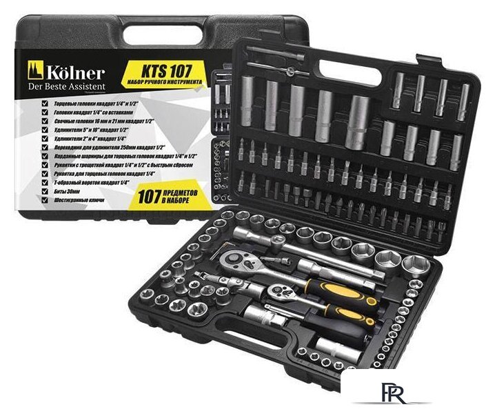 Универсальный набор инструментов Kolner KTS107 (107 предметов) - Изображение №2 — Интернет-магазин ПроЗаказ