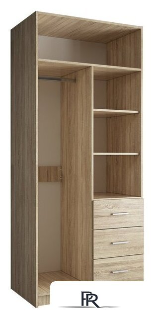 Шкаф распашной Евва УН-02-03/S (дуб сонома) - Изображение №2 — Интернет-магазин ПроЗаказ