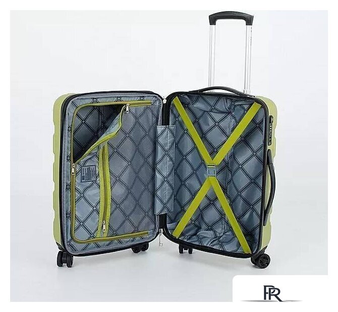 Чемодан-спиннер Francesco Molinary 336-161426/3-20 (салатовый) - Изображение №5 — Интернет-магазин ПроЗаказ