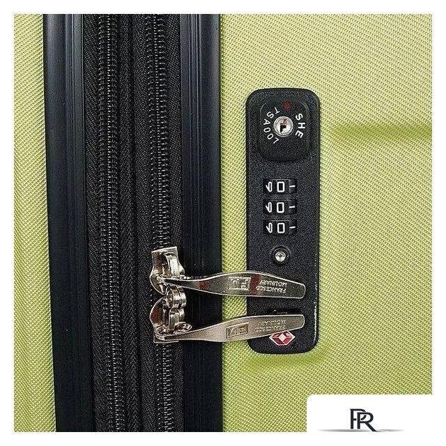 Чемодан-спиннер Francesco Molinary 336-161426/3-20 (салатовый) - Изображение №8 — Интернет-магазин ПроЗаказ