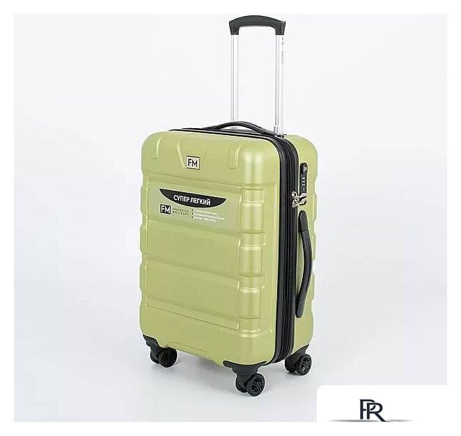 Чемодан-спиннер Francesco Molinary 336-161426/3-20 (салатовый) - Изображение №2 — Интернет-магазин ПроЗаказ