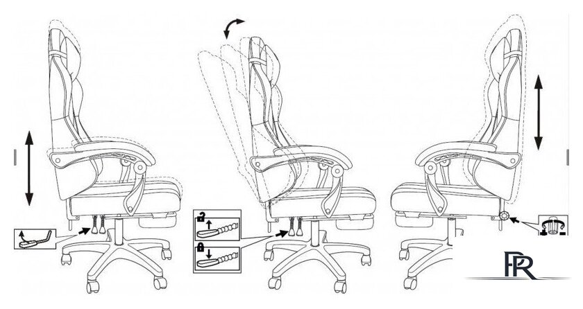 Игровое (геймерское) кресло Knight Lord/F (бежевый, ткань Camby20) - Изображение №17 — Интернет-магазин ПроЗаказ