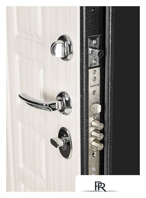 Металлическая дверь Guard MG60 МДФ 97х205 правая (черное серебро/белый ясень) - Изображение №5 — Интернет-магазин ПроЗаказ