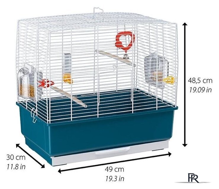 Клетка Ferplast Rekord 3 (синий) 52009801 - Изображение №2 — Интернет-магазин ПроЗаказ