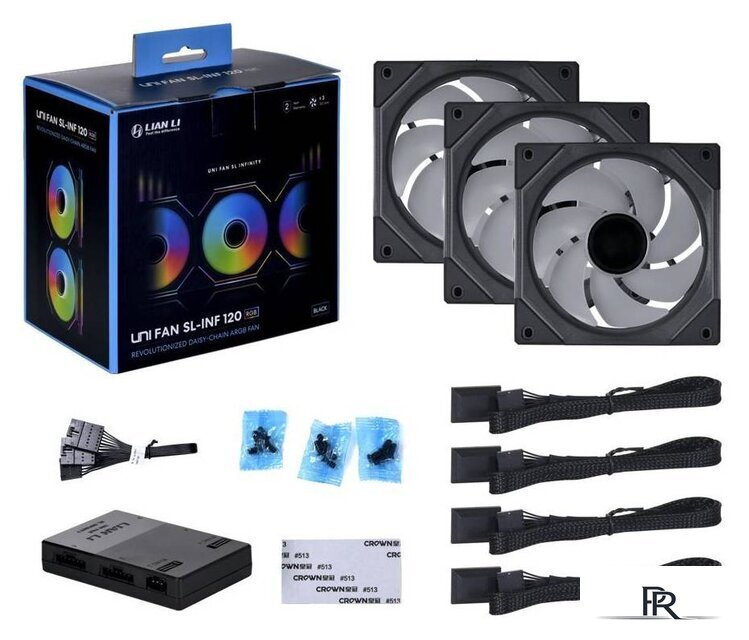 Комплект вентиляторов для корпуса с контроллером Lian Li Uni Fan SL Infinity 120 G99.12SLIN3B.00 - Изображение №1 — Интернет-магазин ПроЗаказ