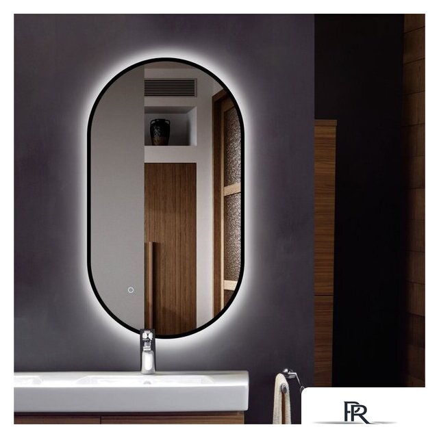  Алмаз-Люкс Зеркало Seoul 9050s-6 (с подсветкой, черный) - Изображение №3 — Интернет-магазин ПроЗаказ