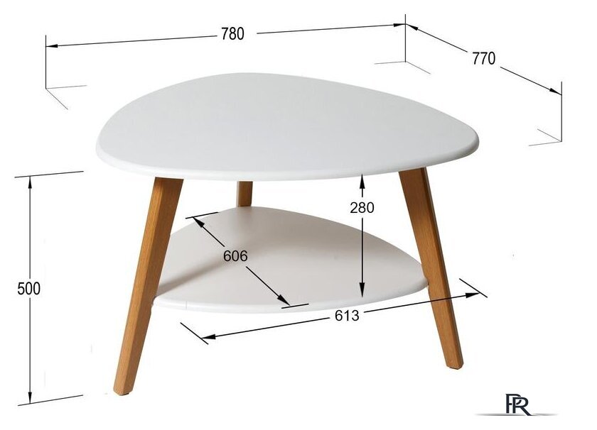 Журнальный столик Калифорния мебель Бруклин (белый) - Изображение №2 — Интернет-магазин ПроЗаказ