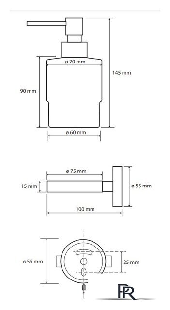 Дозатор для жидкого мыла Bemeta Sablo 160109102 - Изображение №3 — Интернет-магазин ПроЗаказ