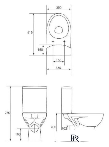 Унитаз напольный Cersanit Parva S-MK-PARVA030/031 (без бачка, без сиденья) - Изображение №3 — Интернет-магазин ПроЗаказ
