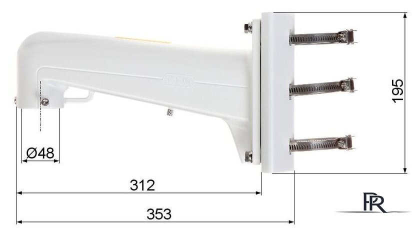 Крепление для камер видеонаблюдения Hikvision DS-1602ZJ-POLE - Изображение №6 — Интернет-магазин ПроЗаказ