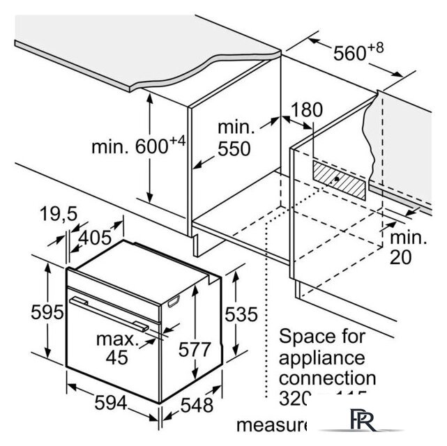 Электрический духовой шкаф Bosch Serie 8 HBG7764B1 - Изображение №4 — Интернет-магазин ПроЗаказ
