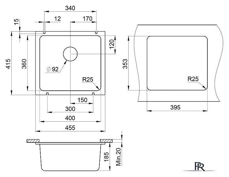 Кухонная мойка Granula GR-3601 (черный) - Изображение №3 — Интернет-магазин ПроЗаказ