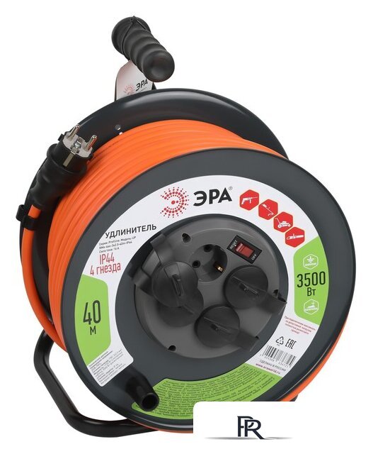 Удлинитель на катушке ЭРА RMx-4es-3x2.5-40m-IP44 Б0052921 - Изображение №1 — Интернет-магазин ПроЗаказ