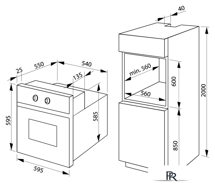 Электрический духовой шкаф Hansa BOES694610 - Изображение №3 — Интернет-магазин ПроЗаказ