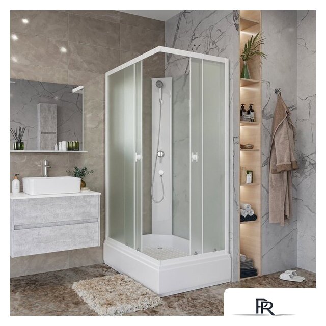 Душевая кабина Niagara Promo P100/80/26Q/MT/BK 100x80x215 - Изображение №8 — Интернет-магазин ПроЗаказ