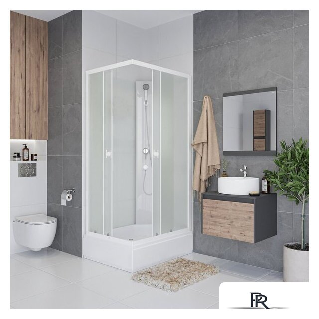 Душевая кабина Niagara Promo P100/80/26Q/MT/BK 100x80x215 - Изображение №5 — Интернет-магазин ПроЗаказ