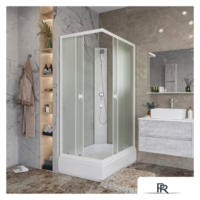 Душевая кабина Niagara Promo P100/80/26Q/MT/BK 100x80x215 - Изображение №7 — Интернет-магазин ПроЗаказ