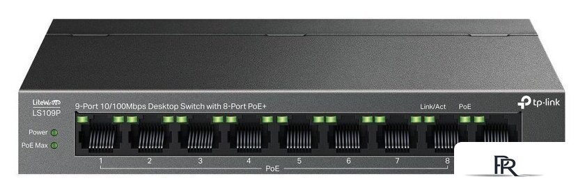 Неуправляемый коммутатор TP-Link LiteWave LS109P V1 - Изображение №1 — Интернет-магазин ПроЗаказ