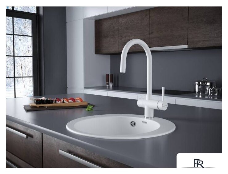 Смеситель Paulmark Heller He213218-431 (матовый белый) - Изображение №2 — Интернет-магазин ПроЗаказ