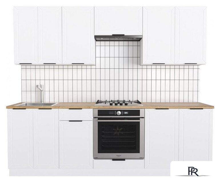 Готовая кухня Mio Tesoro Корнелия Ода-плюс 2.4 (белый/дуб бунратти) - Изображение №1 — Интернет-магазин ПроЗаказ