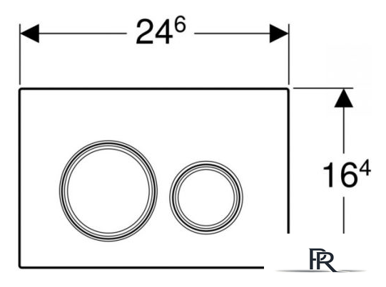 Панель смыва Geberit Sigma 21 115.884.SI.1 (хром глянцевый) - Изображение №3 — Интернет-магазин ПроЗаказ