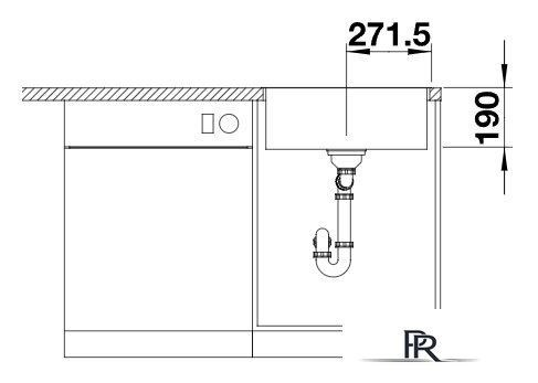 Кухонная мойка Blanco Subline 500-IF/A SteelFrame 525999 (черный) - Изображение №4 — Интернет-магазин ПроЗаказ