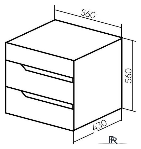 Viant Тумба под умывальник Куба Como 60 VKUB60CO-T2YP - Изображение №6 — Интернет-магазин ПроЗаказ