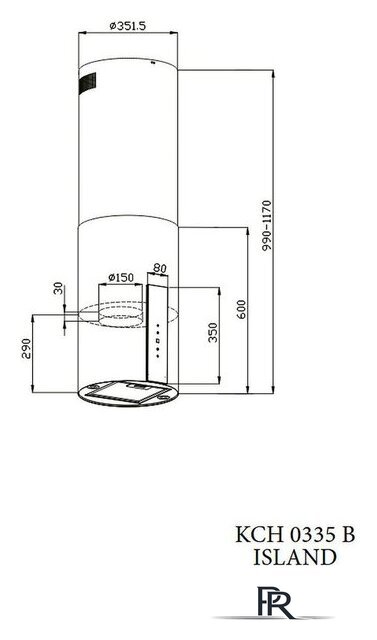 Кухонная вытяжка Kernau KCH 0335 B Island - Изображение №6 — Интернет-магазин ПроЗаказ