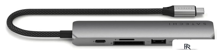 Док-станция Satechi 6-in-1 USB-C Slim Multiport Adapter ST-P6SM (серый) - Изображение №3 — Интернет-магазин ПроЗаказ