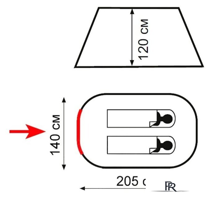 Треккинговая палатка Totem Totem Pop Up 2 (V2) - Изображение №2 — Интернет-магазин ПроЗаказ