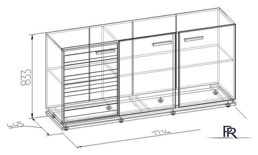 Тумба Глазов Nature 5 МЦН (дуб табачный craft/черный) - Изображение №6 — Интернет-магазин ПроЗаказ