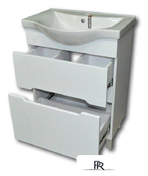  Гамма Тумба с умывальником Р25оФ8-У65 Альбатрос-10065 (фасад белый) - Изображение №2 — Интернет-магазин ПроЗаказ