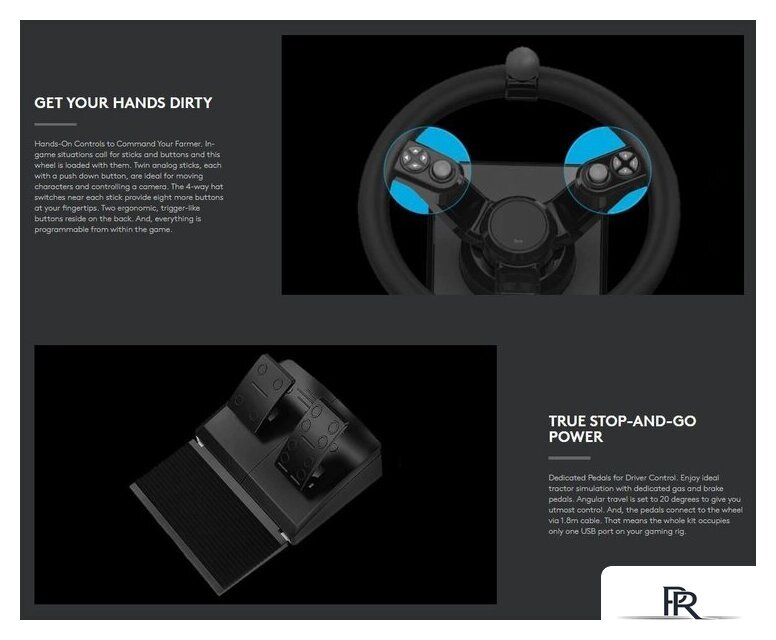 Контроллер Logitech G Heavy Equipment Bundle Farm Sim - Изображение №7 — Интернет-магазин ПроЗаказ