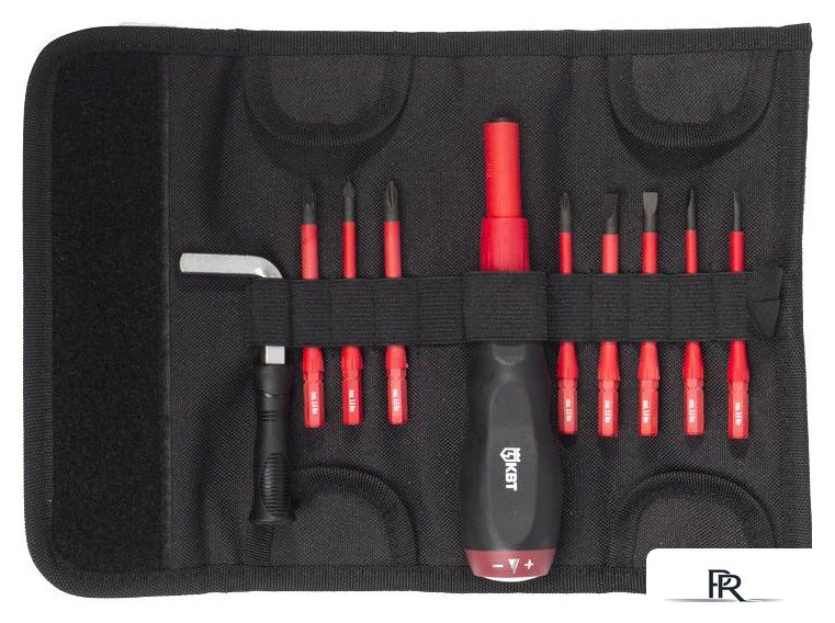 Набор отвертка с битами КВТ Слим НИО-3309 (10 предметов) - Изображение №1 — Интернет-магазин ПроЗаказ