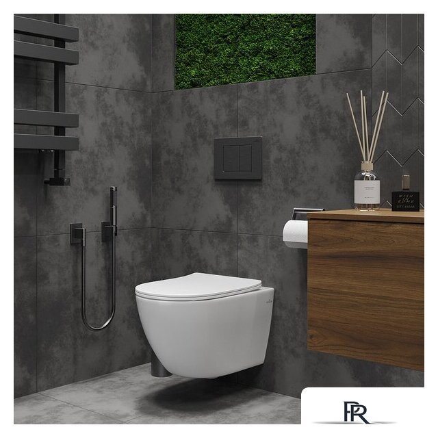 Унитаз подвесной Roxen Antares Tornado в комплекте с инсталляцией Asten Readle Zentralmodul с кнопкой сатин (хром матовый) - Изображение №7 — Интернет-магазин ПроЗаказ