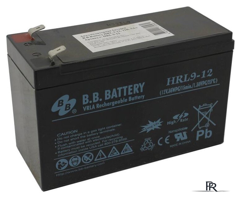 Аккумулятор для ИБП B.B. Battery HRL9-12 (12В/9 А·ч) - Изображение №1 — Интернет-магазин ПроЗаказ
