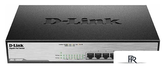Неуправляемый коммутатор D-Link DGS-1008MP - Изображение №1 — Интернет-магазин ПроЗаказ