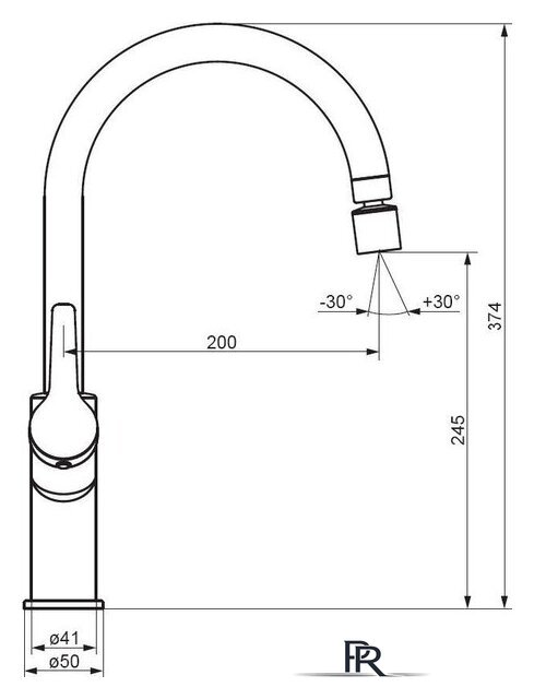 Смеситель Damixa Eclipse DX310722300 - Изображение №4 — Интернет-магазин ПроЗаказ